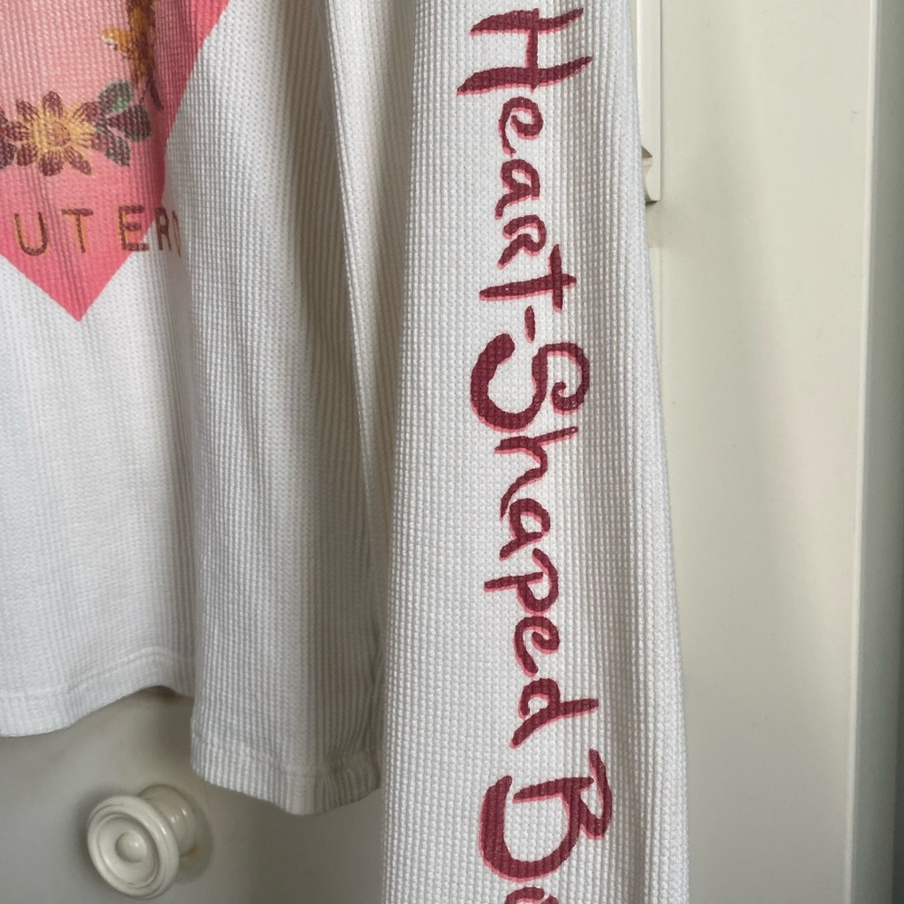 Daydreamer White and Pink Graphic Long Sleeve Tee - Picture 5 of 6